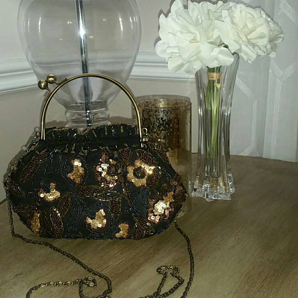 Hand-beaded ELEGANT Clutch Vintage